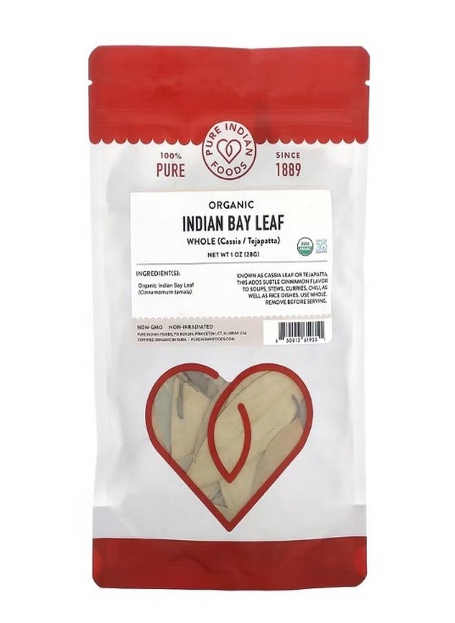 Pure Indian Foods Organic Indian Bay Leaf Whole  1 oz 28 g  - Image 1