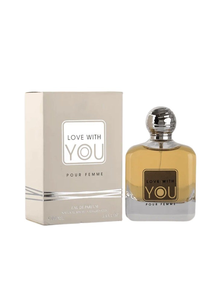 Fiority Love With You Pour Femme Eau de Parfum - 100ml | Fresh, Fruity, and Warm Fragrance - Image 1