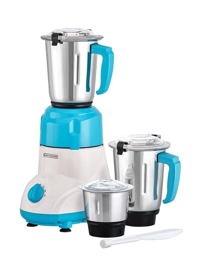 BLACK+DECKER 3-In-1 Mixer Grinder 1.5 L 550 W MG550-B5 White/Blue - Image 1