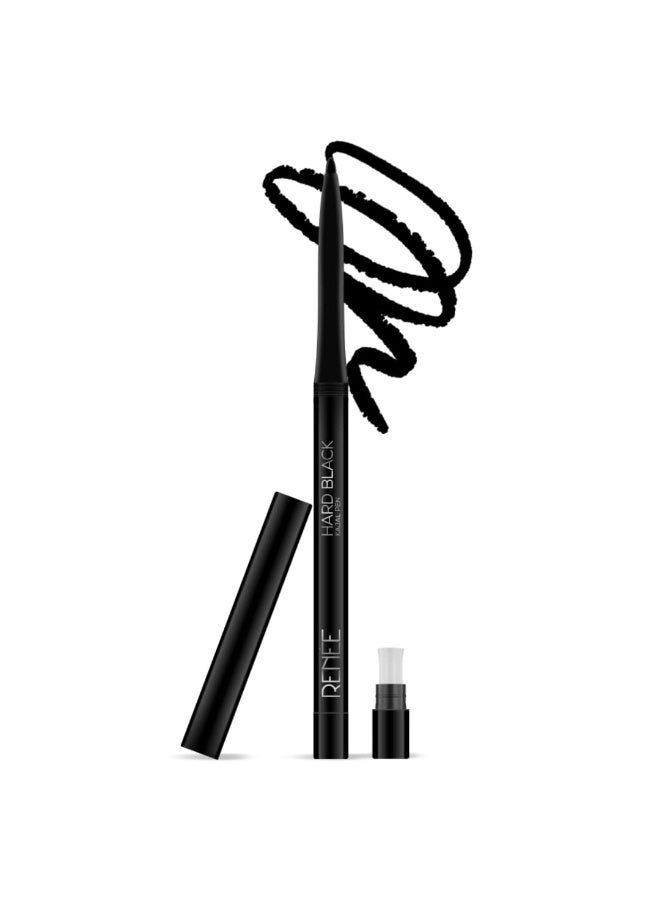 رينيه قلم كحل أسود صلب من رينيه مع مبراة | يدوم 24 ساعة | يدوم طويلاً | قلم كحل أسود فائق السواد | لمسة نهائية مطفية ولون غني | مقاوم للتلطخ والماء | تركيبة سهلة الاستخدام بمسحة واحدة | 0.35 غرام - Image 4