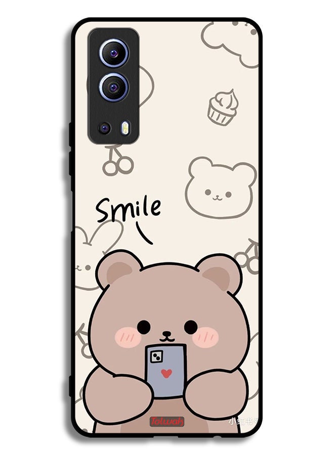 Tolwak Vivo iQOO Z3 5G Protective Case Cover Smile Bear Art - Image 2