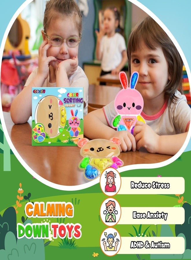 ASIOWELY 2Pcs Color Sorting Sensory Toys for Kids with Autism Toddler Toys for Airplane Travel Road Trip Preschool Montessori Toys Fine Motor Skills A Easter Basket Stuffers Gifts for Kids Boys Girls - Image 4