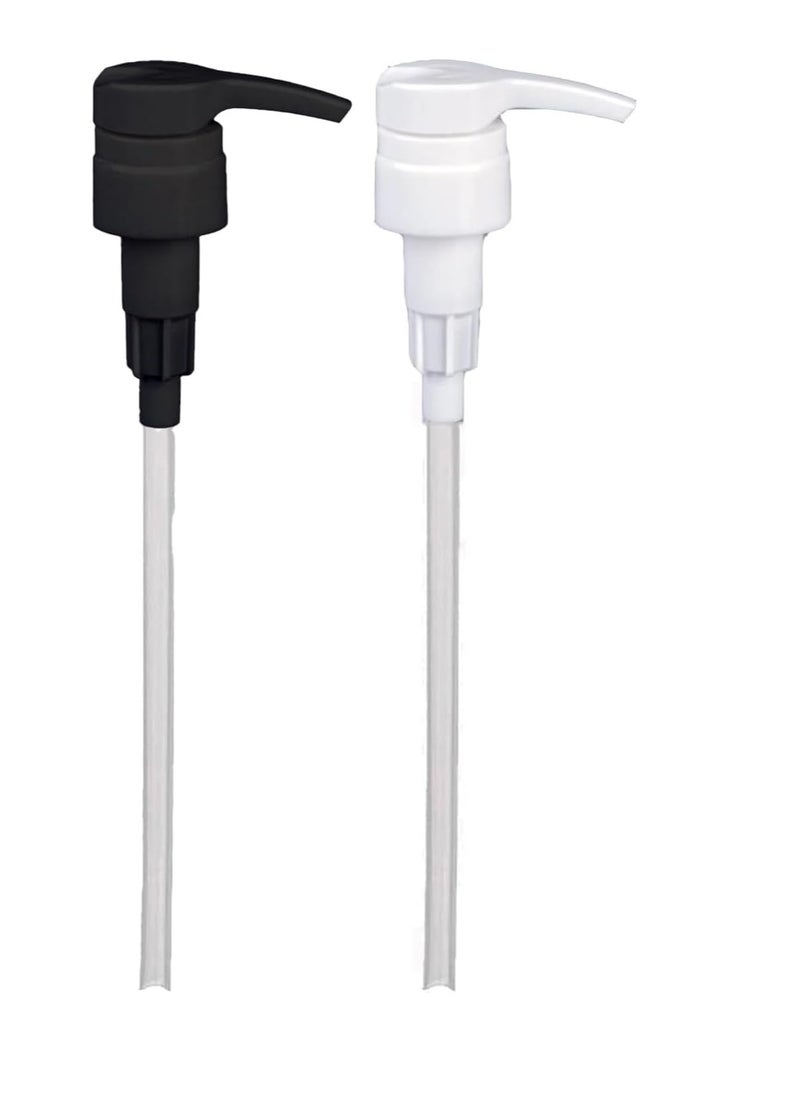 vigor path - Universal Shampoo/Conditioner Dispenser Pump for Bottles, Leak Proof, Pump Top Fits 1 L/33.8 oz Bottles, 28/410 Neck Size, Variety Pack of 2 (Includes Black and White Pumps) - Image 1