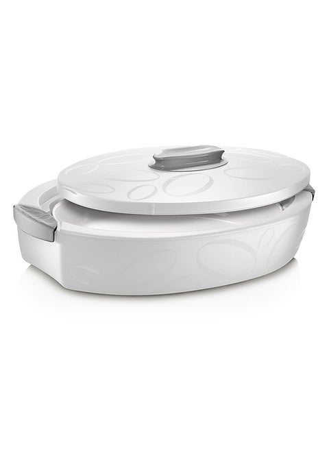 Tuttocaldo Oval Insulated Server with Ceramic Baking Dish, White - 4L