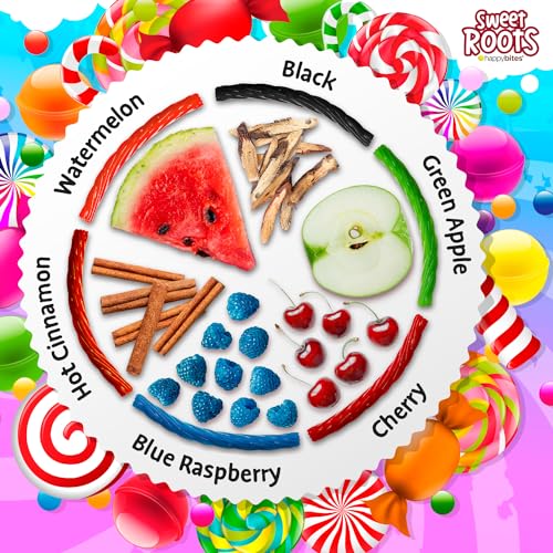 Happy Bites Sweet Roots Cherry Licorice Twists – 16 oz Jumbo Soft Licorice Sticks | Made with Real Fruit Juice | Vegan, Fat Free, Kosher | Red Gourmet Rope Candy Treats for Fruity Cherry Lovers - Image 3