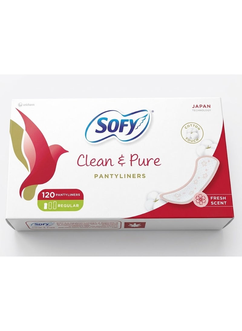 Sofy Clean & Pure Panty Liners Fresh Scent, 120