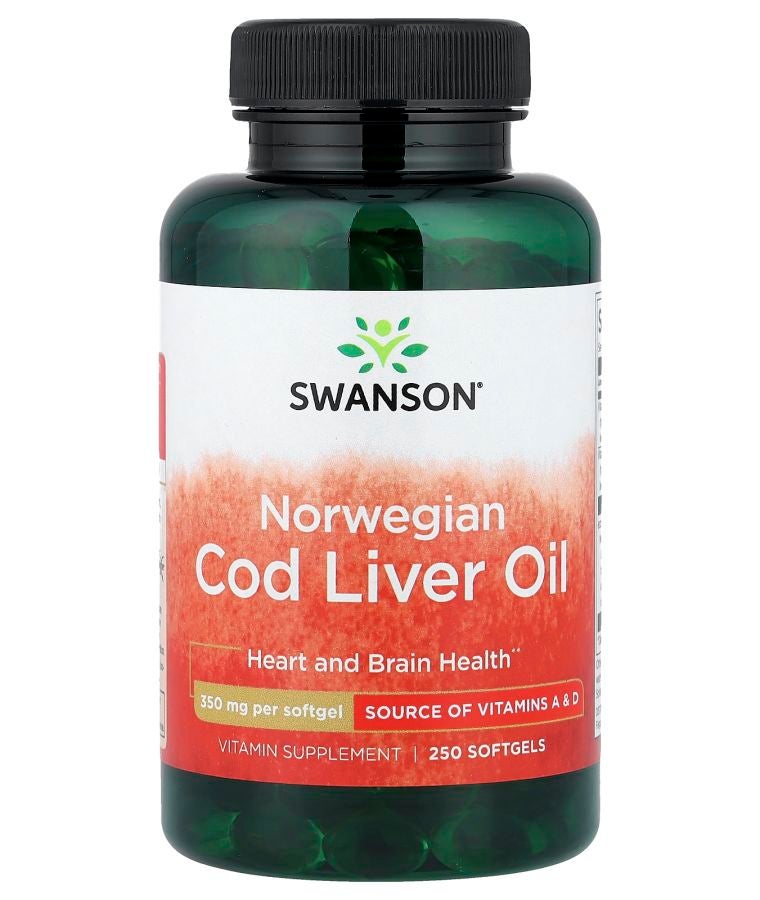 Norwegian Cod Liver Oil 350 mg 250 Softgels