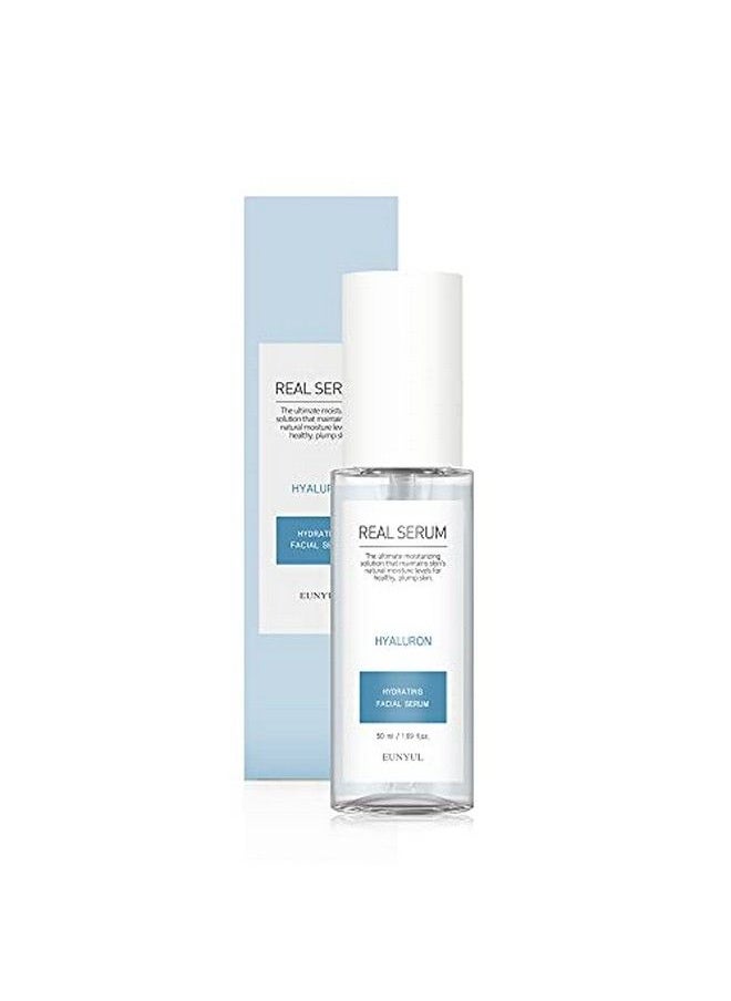 Eunyul Real Serum Hyaluronic Acid 1.69 Fl. Oz. Korean Skincare Cosmetics Hyaluron Ampoule Radiance & Hydrationfor Dry Skin Sensitive Skin Oily Skin Complex Skin  - Image 1