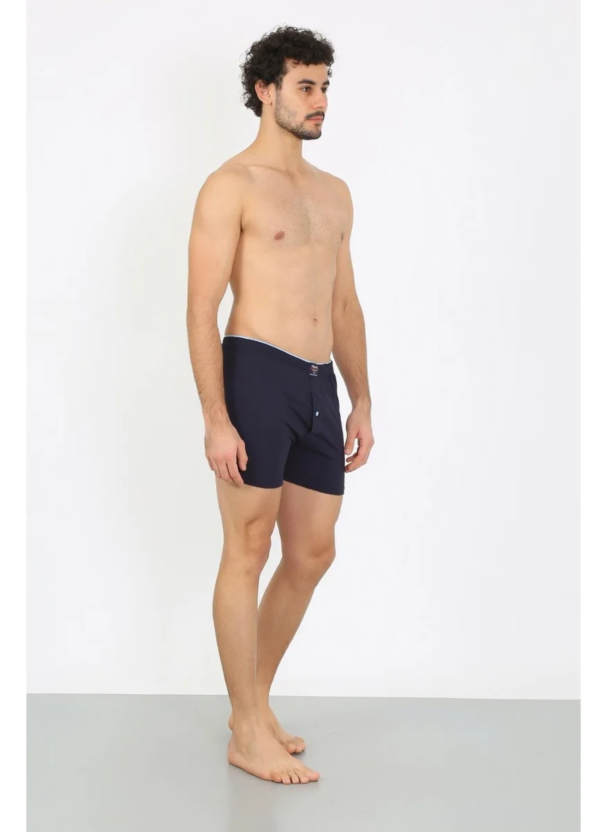 Akbeniz Men's Combed Cotton Boxer Navy Blue 40091