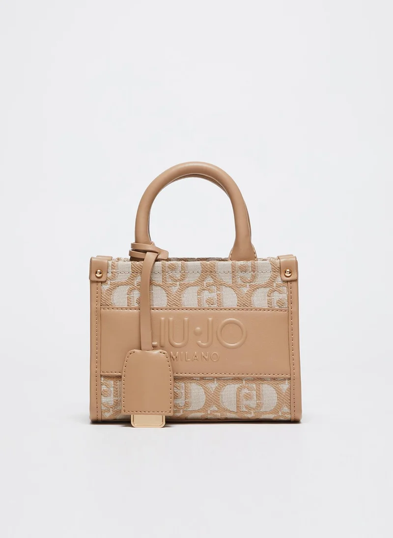 Liu Jo Black Jacquard Shopping Bag