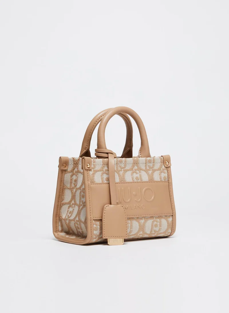 Liu Jo Black Jacquard Shopping Bag