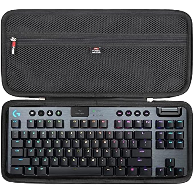 rayihni EVA HARD CARRY CASE FOR LOGITECH G915 TKL 80% COMPACT 87 KEY TENKEYLESS LIGHTSPEED WIRELESS RGB MECHANICAL GAMING KEYBOARD (CASE ONLY) - Image 1