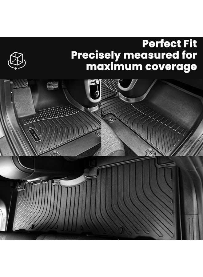 AUXKO All Weather Floor Mat & Cargo Mat Fit for Jeep Compass 2017-2025 TPE Rubber Liners Compass Accessories All Season Guard Odorless Anti-Slip Liner Black - Image 4