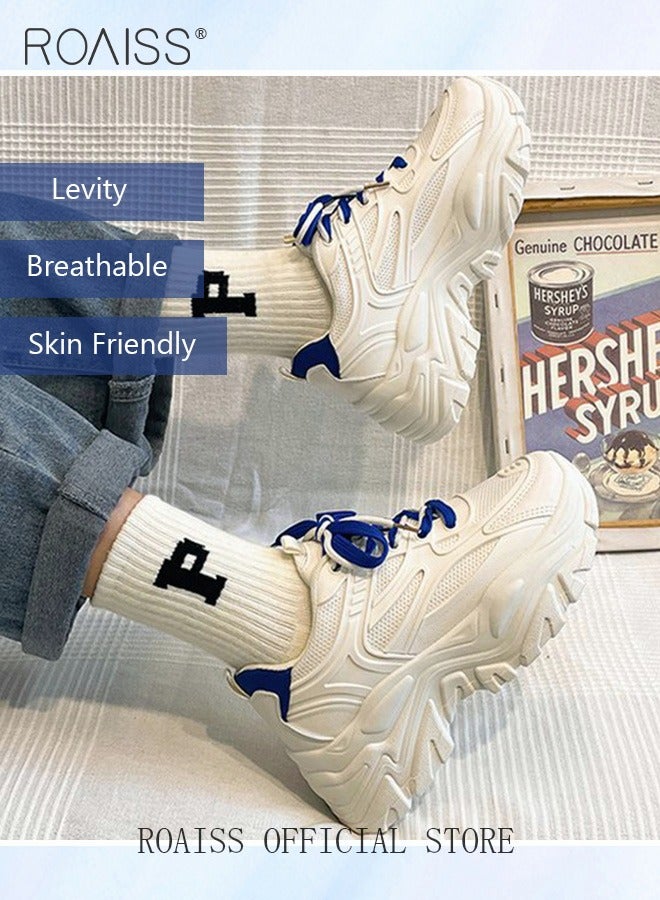 رويس أحذية رياضية أنيقة للسيدات، أحذية برباط غير قابلة للانزلاق، أحذية رياضية متعددة الاستخدامات ببطانة ناعمة، أحذية رياضية مريحة للسيدات، مناسبة للارتداء اليومي والأنشطة الخارجية - Image 5