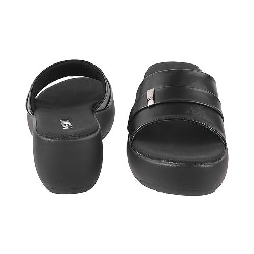 Metro Women Black Wedge Heel Fashion Slip-on Sandal UK/4 EU/37 (34-176) - Image 5
