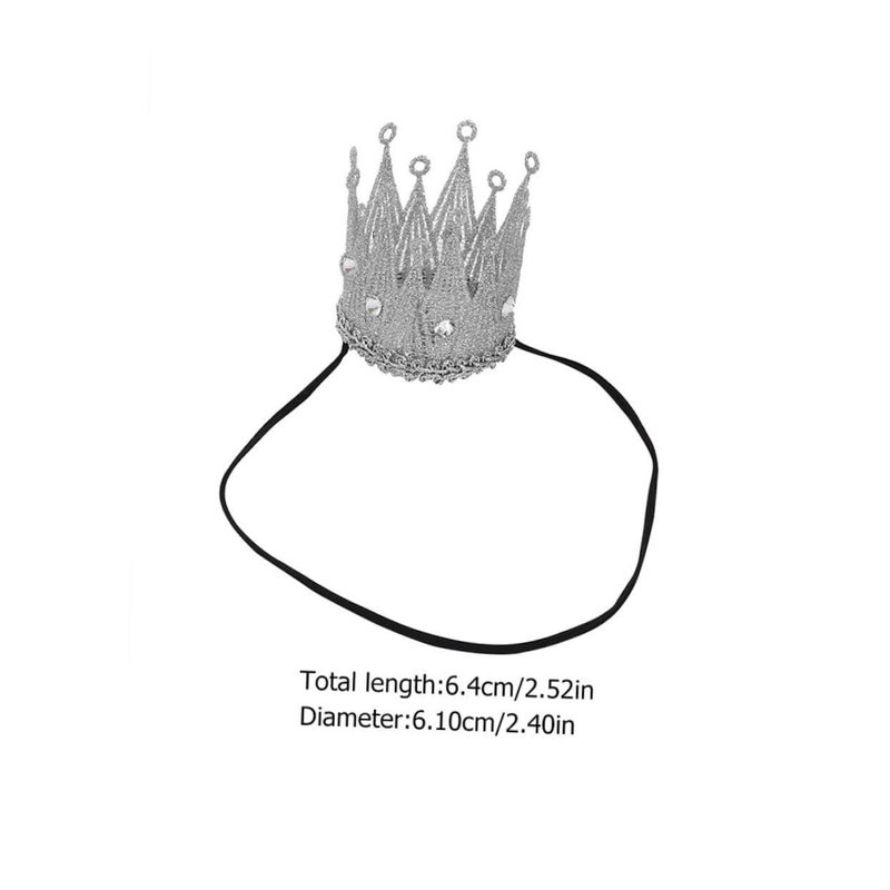 Silver Tiara Headband And Crown Set For Baby Boy Girl Shower Photo Prop - Image 3