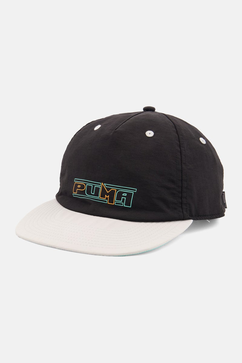PUMA Men Brand Logo Snap Back Cap, Black - Image 1