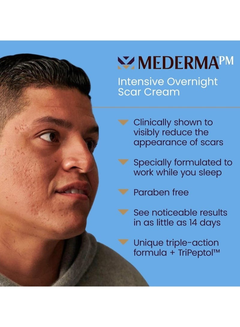 Mederma PM Intensive Overnight Scar Cream Advanced Scar Treatment that Works with Skin's Nighttime Regenerative Activity 1.0 oz 28g, White, 1 Ounce (Pack of 1) - Image 4
