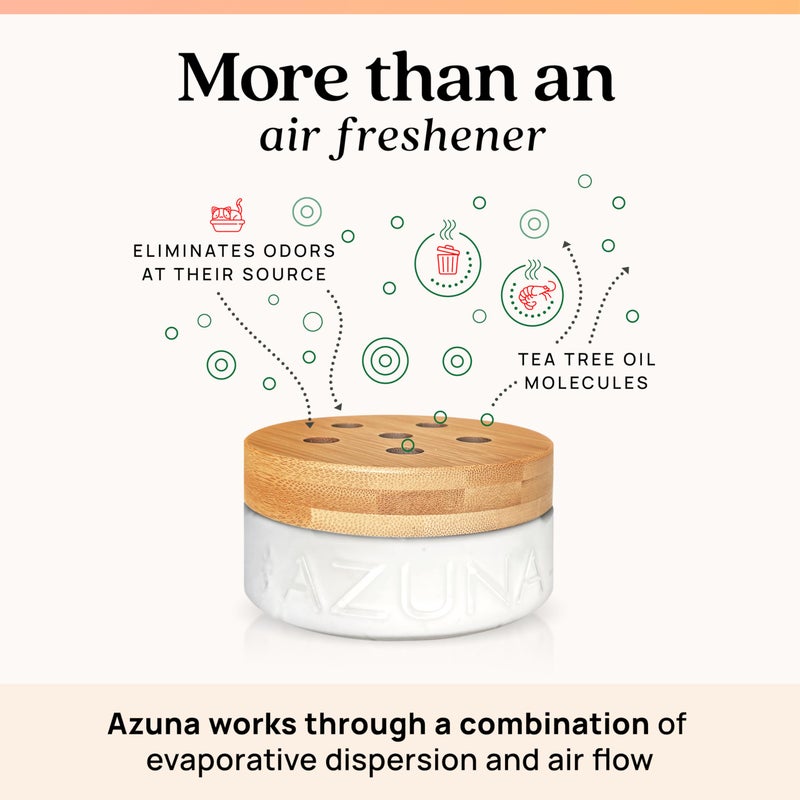 Azuna Air Freshener and Odor Eliminator for Strong Odor Gel 12oz Refill Pouch | Plant-Based & Long Lasting | Pet, Smoke, Home and Bathroom | Simply Citrus | Lasts 60â€“90 Days - Image 2