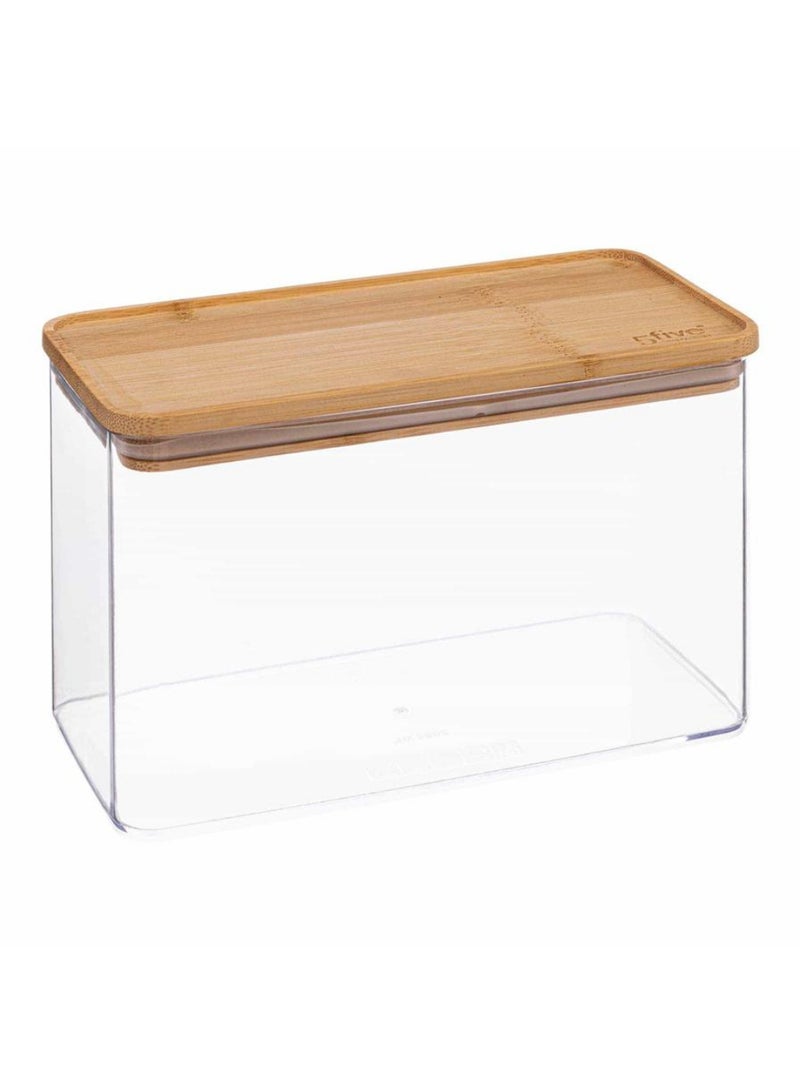 Rectangular Container W Bamboo Lid 2 L