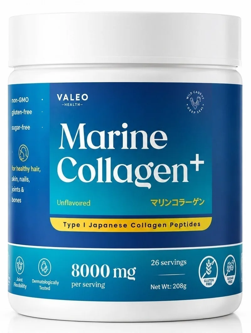 Valeo Marine Collagen Japanese Collagen Peptides Unflavored 208 Gm, 8 G Per Serving