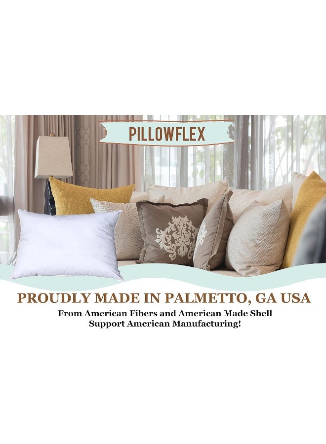 Pillowflex Premium Polyester Pillow Insert  13x21  Rectangle Pillow Form Machine Washable Soft Sham Supports Decorative Form for Covers and Throw Pillows Hypoallergenic  Made in USA  2 Pack - Image 4