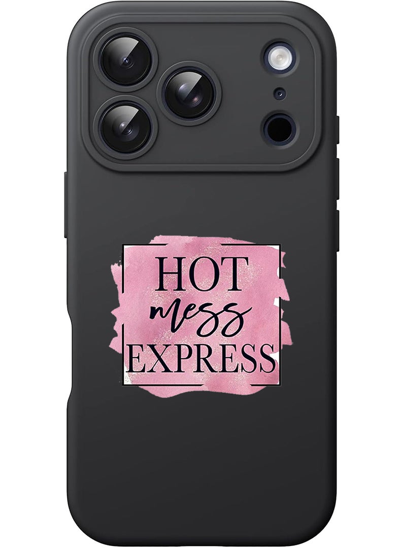 Theodor Protective Slim Fit Case Liquid Silicone Cover with Full Body Protection Anti-Scratch Shockproof Case For Apple iPhone 17 Pro (Black) Hot mess express - Image 1