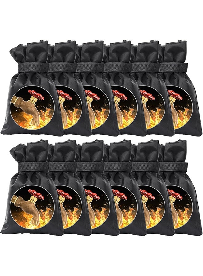 MENOLY MENOLY 12 Pack Outdoor Faucet Covers for Winter, 5.5" W x 8.7"H Thickened Reusable AntiFrozen Waterproof Outdoor Faucet Protector for Cold Weather Freeze Water Spigot Socks - Image 1