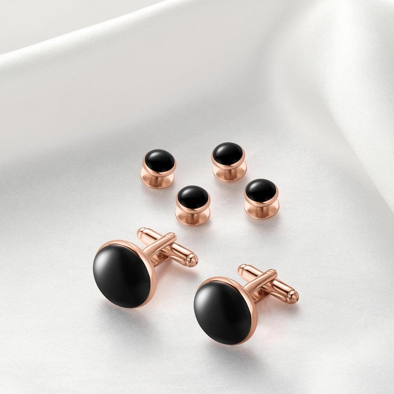 Zealmer 316L Stainless Steel Cufflinks Shirt Studs Business Wedding Gifts for Men - Image 3