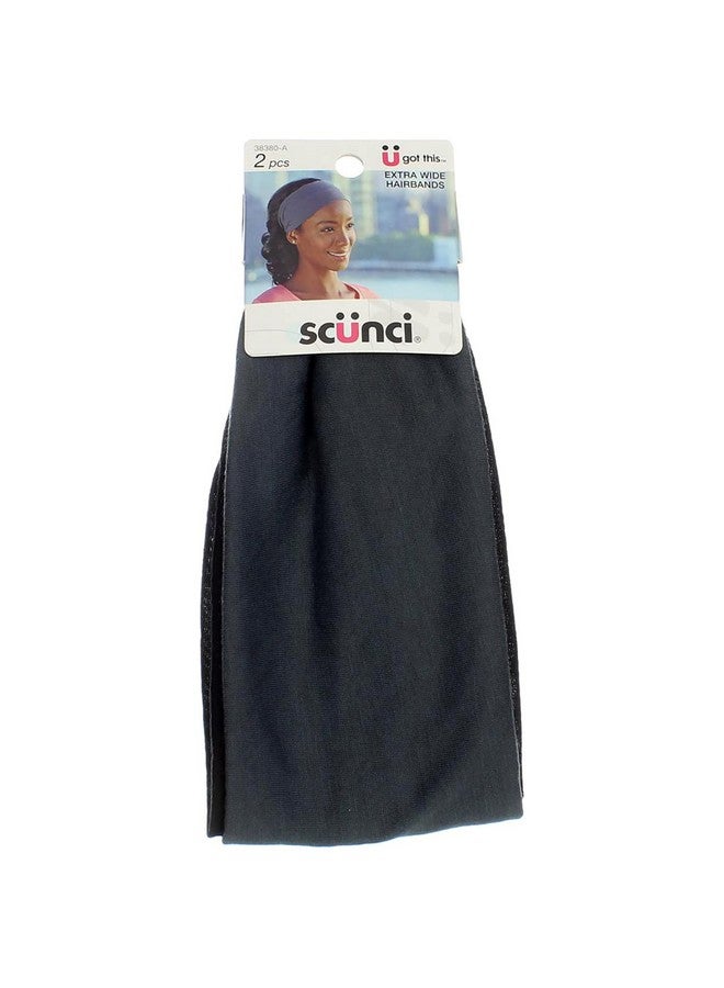 Scunci 3838003A048 Extra Wide Hairbands 2 Count - Image 1