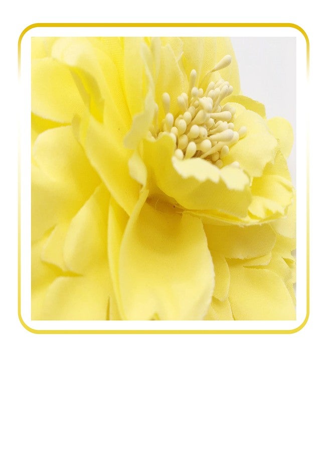 Geek-M Hair Flower Clips Brooch Boutique Hair Accessories Bohemia Hairpins for Women Girls (Yellow) 1 Count (Pack of 1) - Image 3