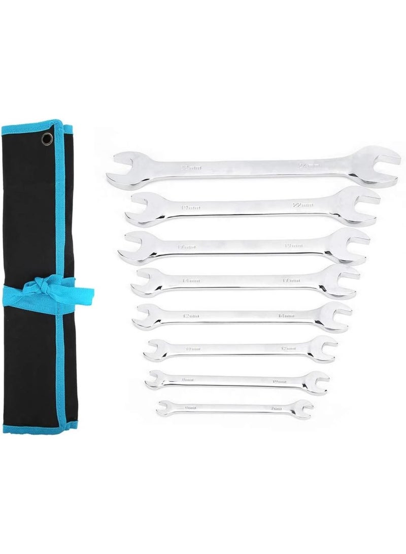 GGOOT 9Pcs Double Head Combination Wrench Set Double Open Spanner Set Hardware Hand Tool for DIY Home Garage Workshop Repair  - Image 2