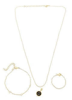 VOYLLA Valentine's Day Collection Alphabet O Black Enamel Charm  - Image 2