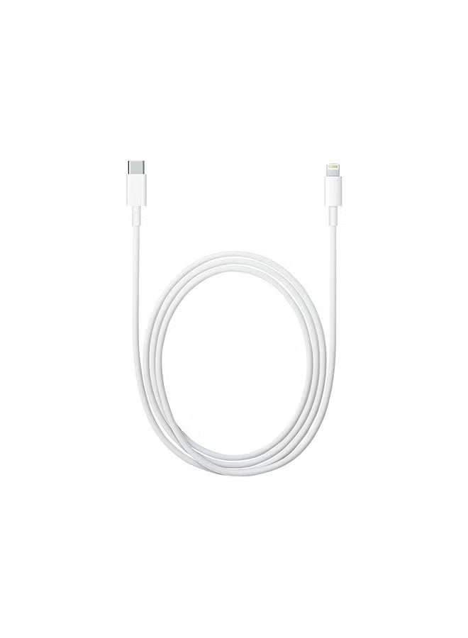 MANBO 2M White USB-C to Lightning Cable - Fast Charging Data Sync Cord - Image 3