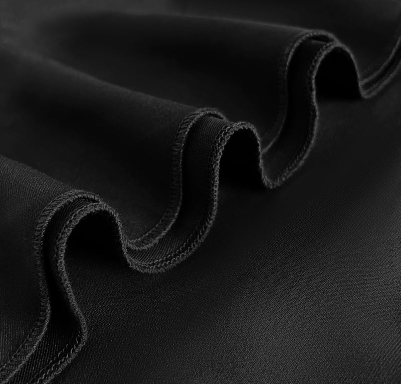 sexycherry Bodycon Formal Black Dress for Women Party Night Sexy One Off Shoulder Ruffles Split Hem Midi Cocktail Dreeses with Zipper (Large) - Image 2