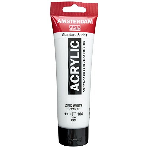 AMSTERDAM Royal Talens Amsterdam Standard Series Acrylic Color, 120ml Tube, Zinc White (17091042) - Image 3