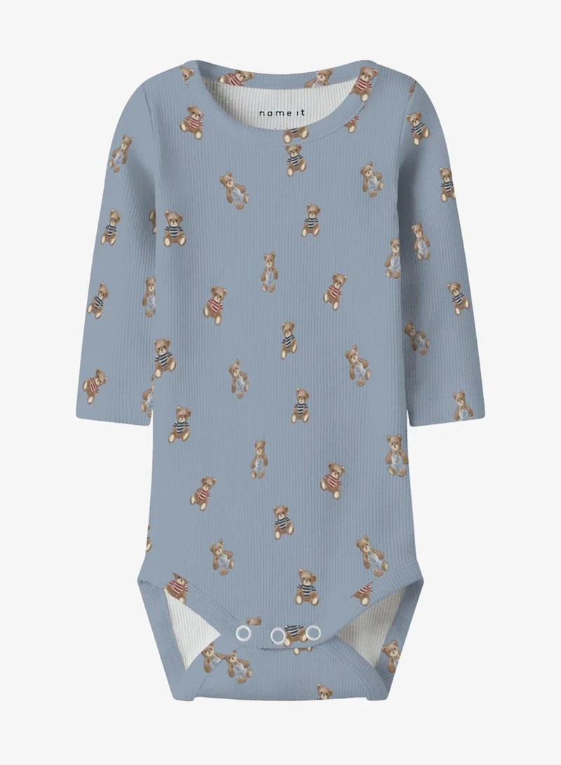 Name It Blue Fog Kids Long Sleeve Bodysuit for Men | Best Price UAE