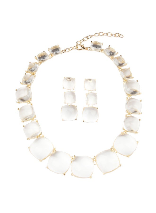 NIBEMINENT Bohemian Geometric Necklace and Earring Set