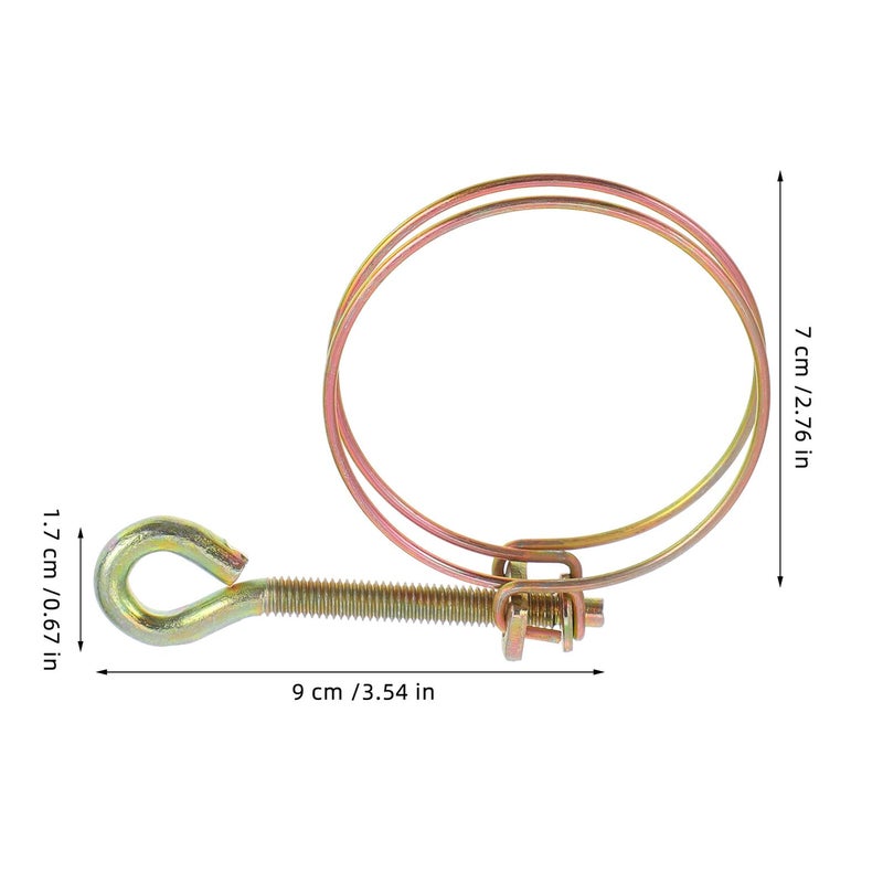53mm Zinc Plated Steel Water Hose Clamps 12pcs Adjustable Pipe Fastening Clips - Image 3