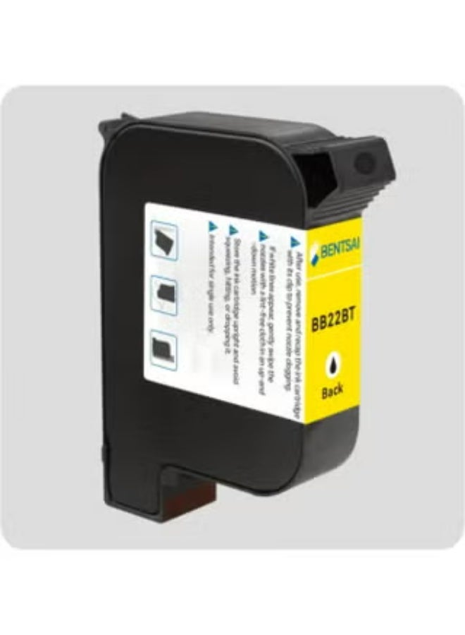 BENTSAI BB22BT-Half inch BLACK Solvent Ink Quick Dry Ink Cartridge