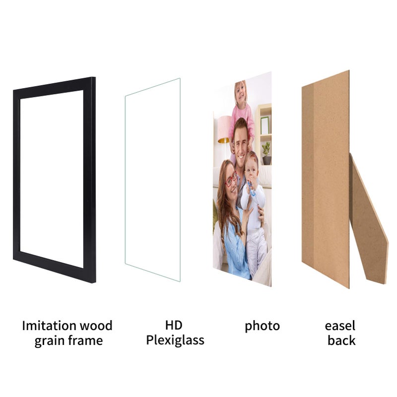 جيفت جاردن GiftGarden 8x12 إطار الصورة الأسود متعدد 8 × 12 إطارات الصور بالجملة للجدار أو عرض الطاولة 12 حزمة - Image 3