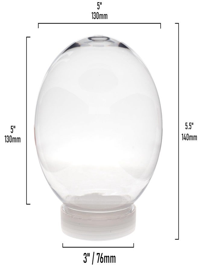 Creative Hobbies 5 Inch (130mm) DIY Snow Globe Water Globe - Clear Plastic with Screw Off Cap | Perfect for DIY Crafts and Customization - Image 3