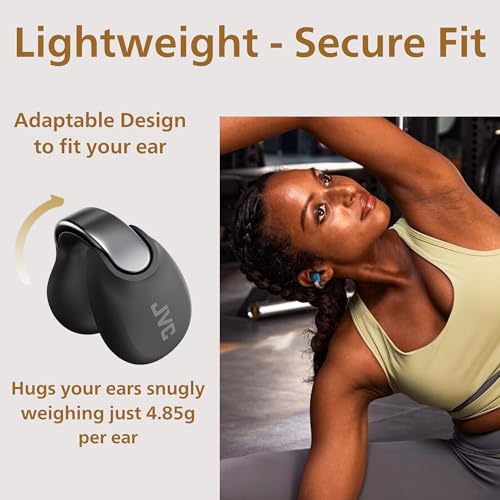 JVC سماعات جي في سي نيرفون اللاسلكية الحقيقية - سماعات أذن مفتوحة - بلوتوث 5.3 - 24 ساعة تشغيل - مقاومة للماء IPX4 - ميكروفون مدمج - وعي وراحة - سماعات أذن بتصميم مشبك - HANP1T - Image 4