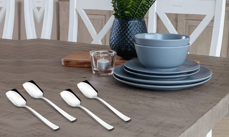 SHAPES Arctic Gleen Steel Silver Ice Cream Spoon Set of 12 Pieces | Ice Cream Spoon, Frozen Desserts | Rust-Resistant, Dishwasher Safe, Elegant Design - Image 3