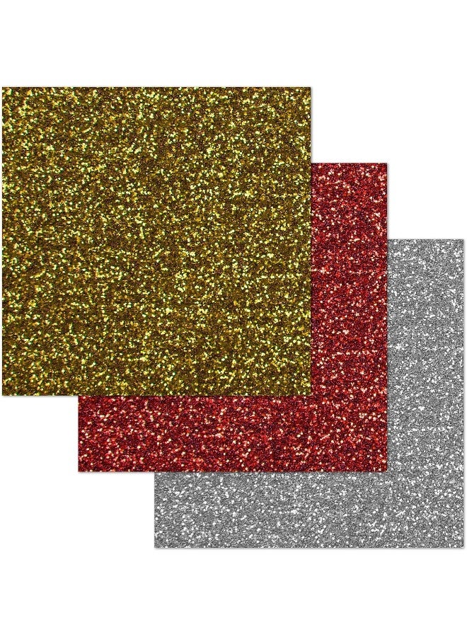 Cricut Glitter Iron-On 30.5 Cmx30.5 Cm 3 Sheets (Sangria) 30.5 Cmx30.5 Cm Multi-Color - Image 2