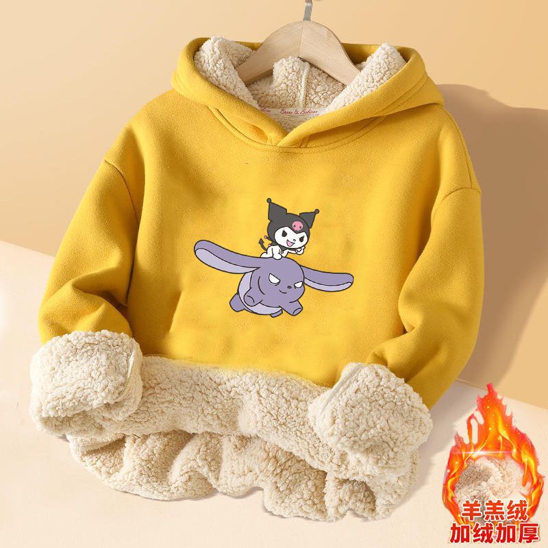 Lambskin Fleece-Lined Thickened Warm Children'S Top Boys' And Girls' Cullomi Pattern Winter 2024 Pullover Jacket - Image 3