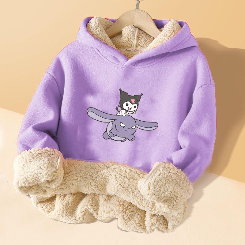 Lambskin Fleece-Lined Thickened Warm Children'S Top Boys' And Girls' Cullomi Pattern Winter 2024 Pullover Jacket - Image 2