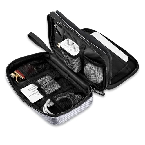 KUKLAR Travel Organizer Pouch Premium Zippered Case with Wrist Strap, Multi Pocket Storage Bag for Passport Documents, Cables Gadgets & Accessories Lightweight Durable & Portable(Silver) - Image 2