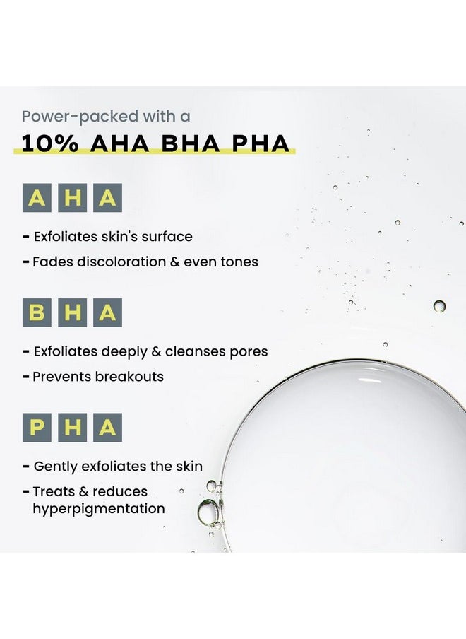 HYPHEN - Resurfacing 10% Aha Bha Pha Exfoliatorinstant Exfoliation With 20% Pineapple Extract Leaveon Exfoliating Serum Smoothens Texture Unclogs Pores Nonirritatingfacial For Men & Women 50Ml - Image 1