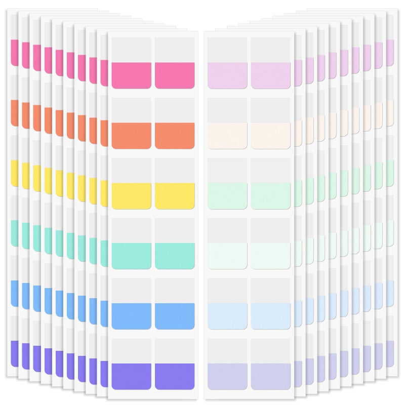 Imeepa 240PCS Sticky Index Tabs, Colored Strip Page Markers, Writable and Repositionable File Tabs Flags for Pages, Reading Notes, Classify Files, 12 Colorsï¼ˆ1 inchï¼‰ - Image 1